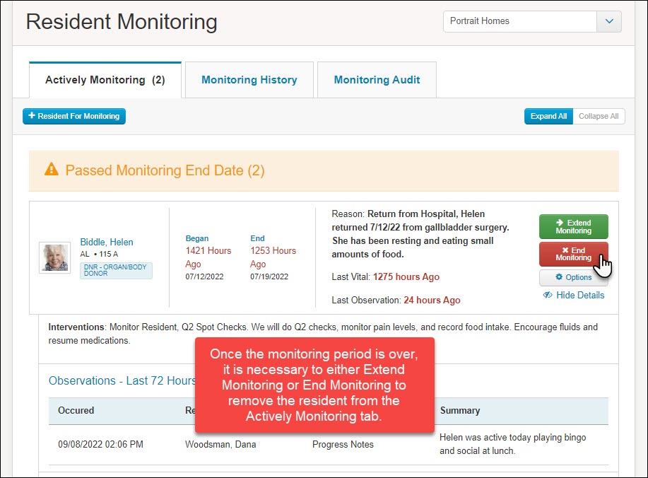 Resident Monitoring Medtelligent